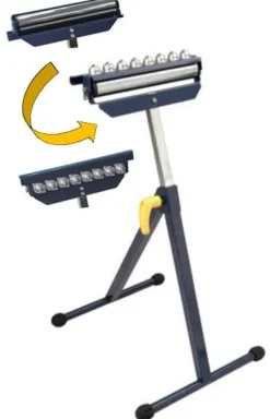 Lisätuki rullilla